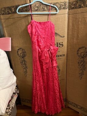 “Barbie” Pink 80s Prom Dress